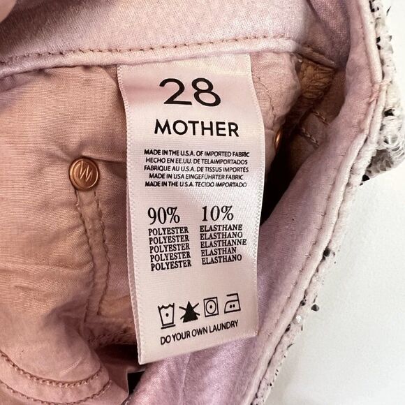 Mother The Looker Natural Born Charmer Pink Snake Pants - Picture 7 of 7